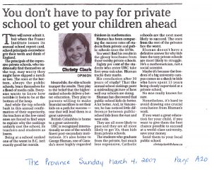 Christy Clark Article-The Province-March 4, 2007